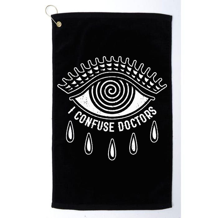 I Confuse Doctors Hypnosis Eye Symbol Funny Golf Towel