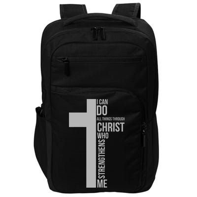 I Can Do All Things Through Christ Who Strengthens Me Cross Impact Tech Backpack