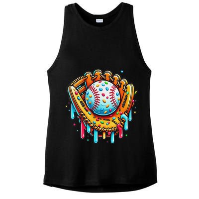 Ice Cream Drip Baseball Stuff Baseball Drip For Ladies PosiCharge Tri-Blend Wicking Tank