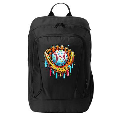 Ice Cream Drip Baseball Stuff Baseball Drip For City Backpack