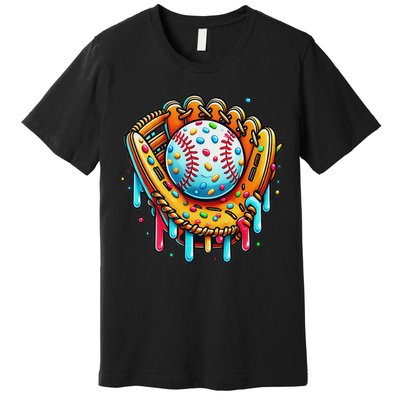 Ice Cream Drip Baseball Stuff Baseball Drip For Premium T-Shirt