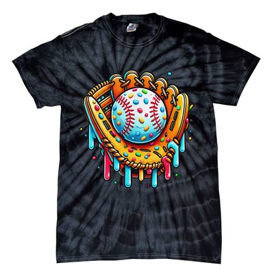 Ice Cream Drip Baseball Stuff Baseball Drip For Tie-Dye T-Shirt