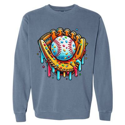 Ice Cream Drip Baseball Stuff Baseball Drip For Garment-Dyed Sweatshirt