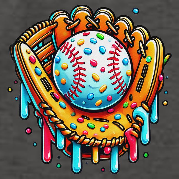 Ice Cream Drip Baseball Stuff Baseball Drip For Vector Backpack