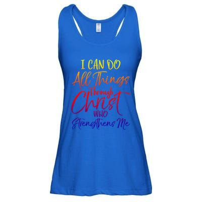 I Can Do All Things Through Christ Who Strengthens Me Gift Ladies Essential Flowy Tank