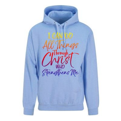 I Can Do All Things Through Christ Who Strengthens Me Gift Unisex Surf Hoodie