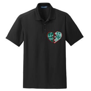 I Can Do It With Broken Heart Dry Zone Grid Polo