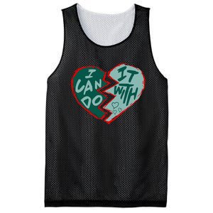 I Can Do It With Broken Heart Mesh Reversible Basketball Jersey Tank