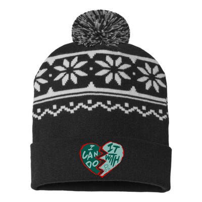 I Can Do It With Broken Heart USA-Made Snowflake Beanie