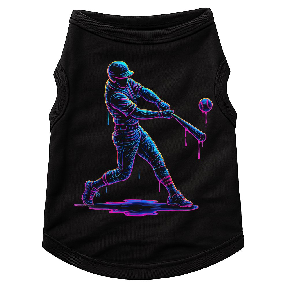 Ice Cream Drip Baseball Player Drip With Sprinkles Doggie Tank