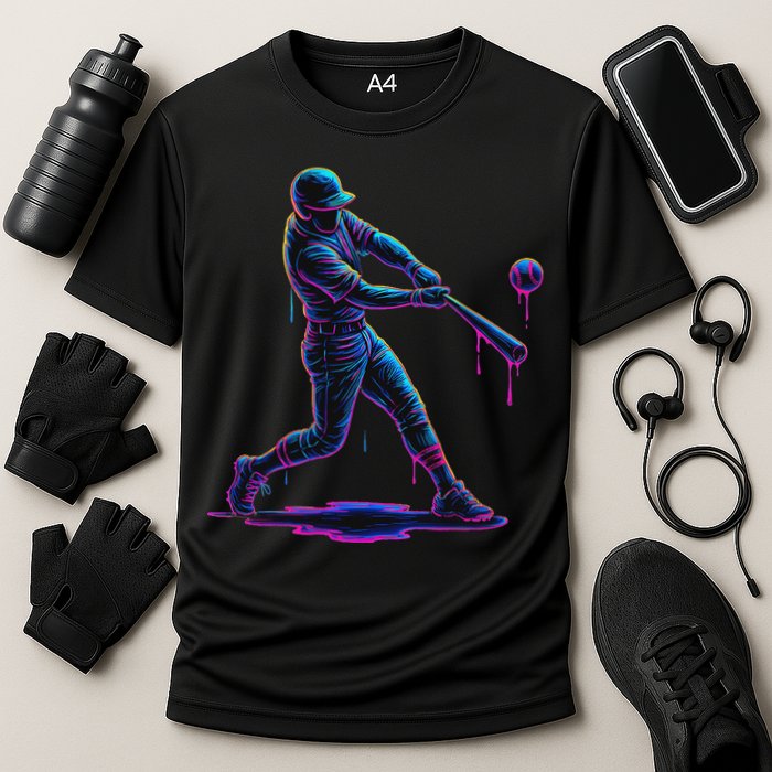 Ice Cream Drip Baseball Player Drip With Sprinkles Performance Shirt