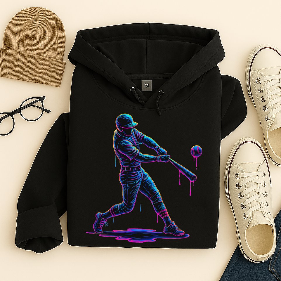 Ice Cream Drip Baseball Player Drip With Sprinkles Hoodie