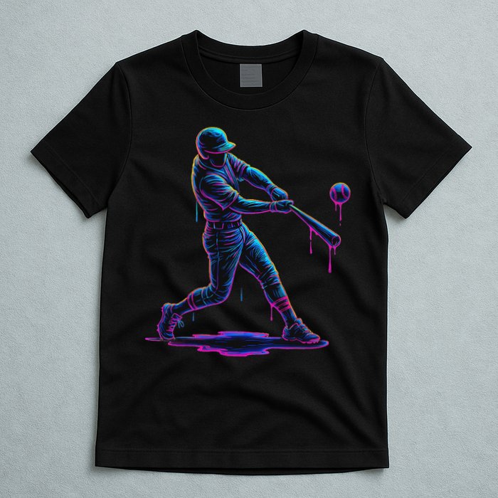 Ice Cream Drip Baseball Player Drip With Sprinkles T-Shirt
