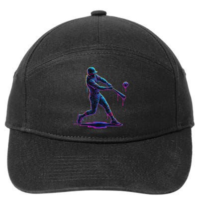 Ice Cream Drip Baseball Player Drip With Sprinkles 7-Panel Snapback Hat