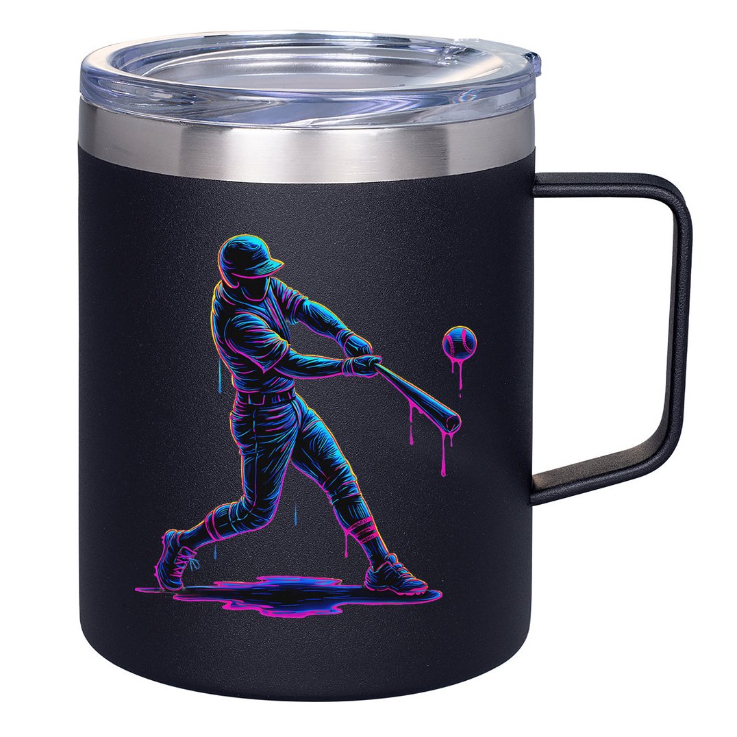 Ice Cream Drip Baseball Player Drip With Sprinkles 12oz Stainless Steel Coffee Mug