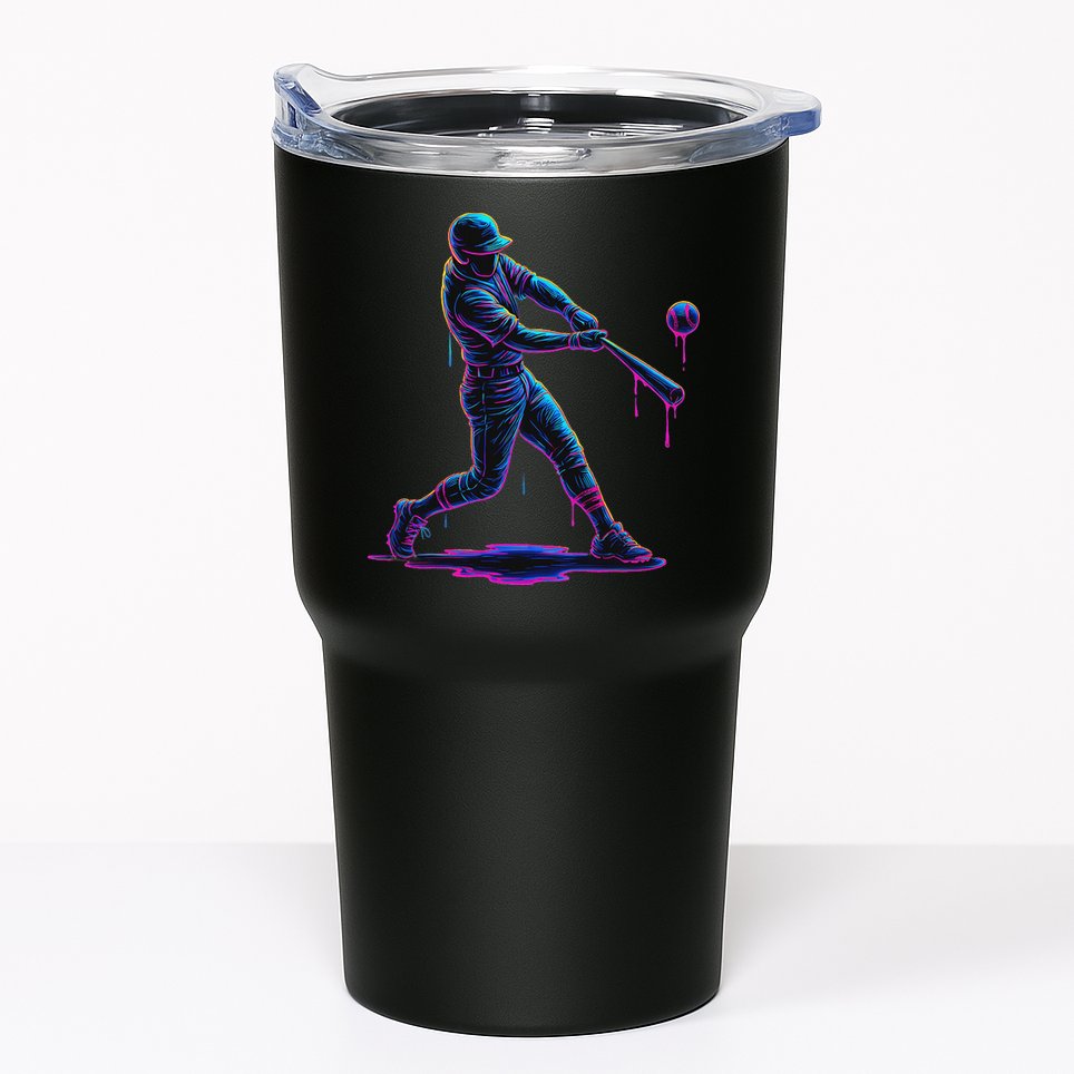 Ice Cream Drip Baseball Player Drip With Sprinkles Tumbler