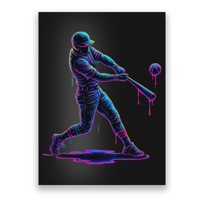 Ice Cream Drip Baseball Player Drip With Sprinkles Poster