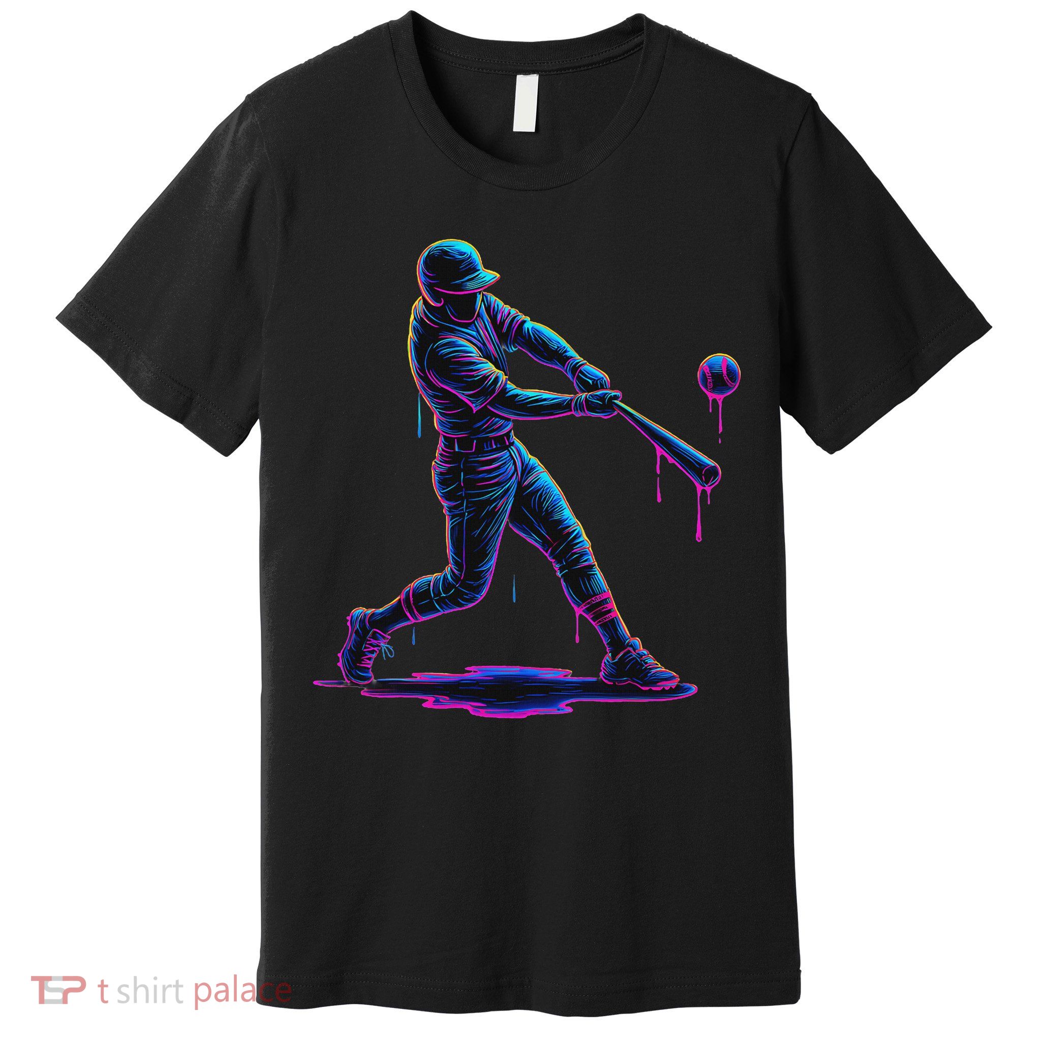 Ice Cream Drip Baseball Player Drip With Sprinkles Premium T-Shirt