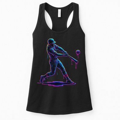 Ice Cream Drip Baseball Player Drip With Sprinkles Womens Tank Top