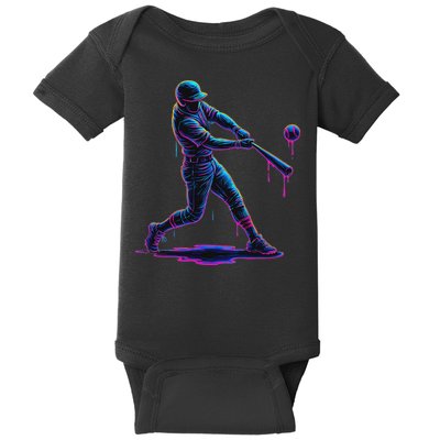 Ice Cream Drip Baseball Player Drip With Sprinkles Baby Bodysuit