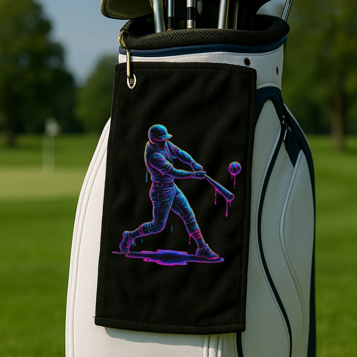 Ice Cream Drip Baseball Player Drip With Sprinkles Golf Towel