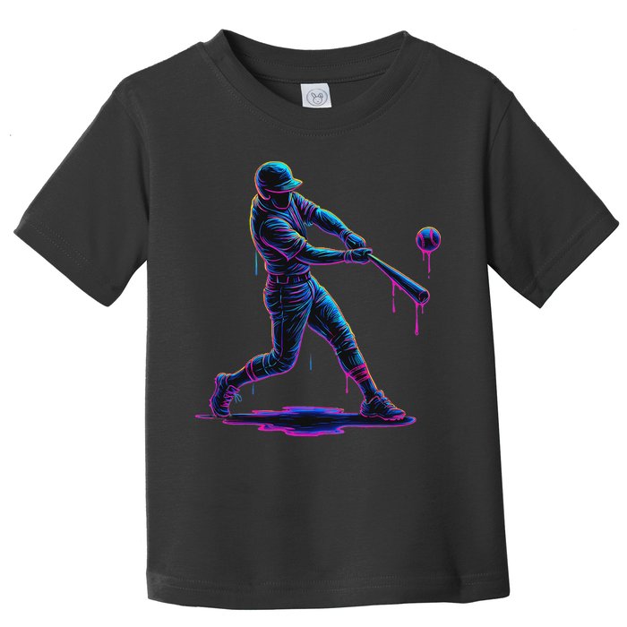 Ice Cream Drip Baseball Player Drip With Sprinkles Toddler T-Shirt