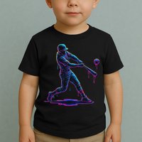 Ice Cream Drip Baseball Player Drip With Sprinkles Toddler T-Shirt