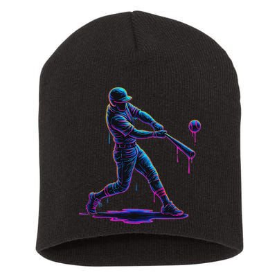 Ice Cream Drip Baseball Player Drip With Sprinkles Short Acrylic Beanie
