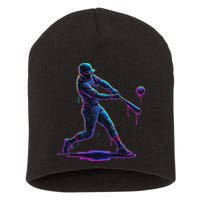 Ice Cream Drip Baseball Player Drip With Sprinkles Short Acrylic Beanie
