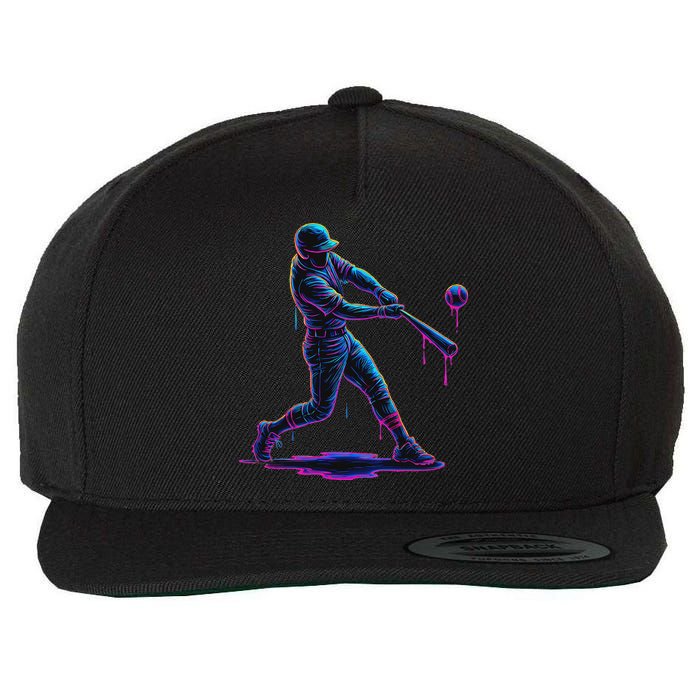 Ice Cream Drip Baseball Player Drip With Sprinkles Wool Snapback Cap