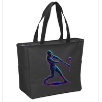 Ice Cream Drip Baseball Player Drip With Sprinkles Zip Tote Bag