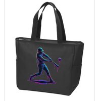 Ice Cream Drip Baseball Player Drip With Sprinkles Zip Tote Bag