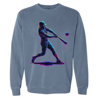 Ice Cream Drip Baseball Player Drip With Sprinkles Garment-Dyed Sweatshirt