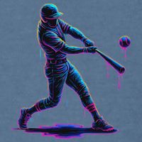 Ice Cream Drip Baseball Player Drip With Sprinkles Garment-Dyed Sweatshirt