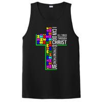 I Can Do All Things Through Christ Cross Art - Religious PosiCharge Competitor Tank