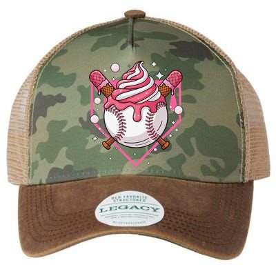 Ice Cream Drip Baseball Stuff Stuff Baseball Legacy Tie Dye Trucker Hat