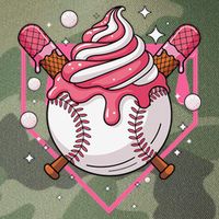 Ice Cream Drip Baseball Stuff Stuff Baseball Legacy Tie Dye Trucker Hat