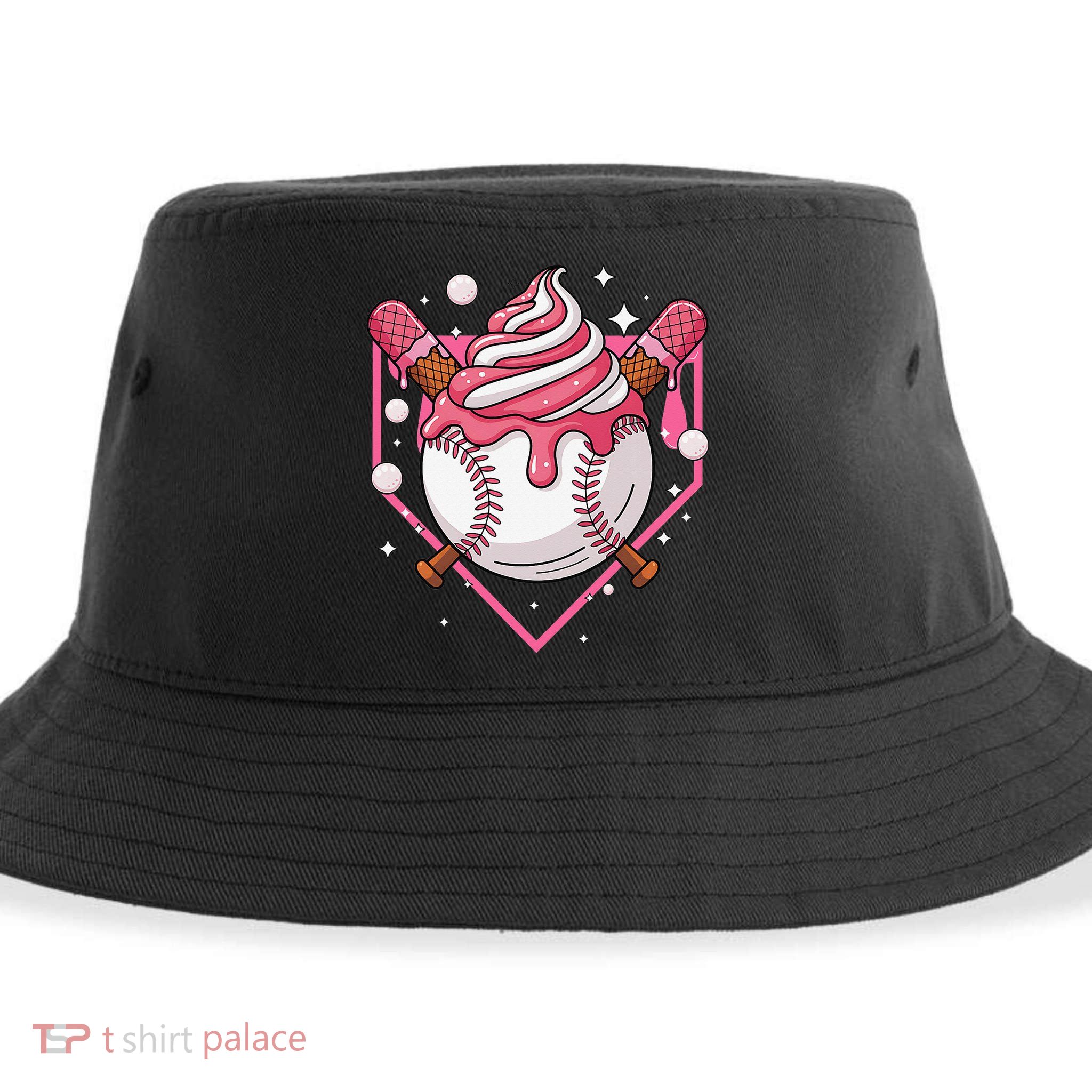 Ice Cream Drip Baseball Stuff Stuff Baseball Sustainable Bucket Hat