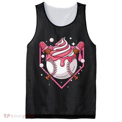 Ice Cream Drip Baseball Stuff Stuff Baseball Mesh Reversible Basketball Jersey Tank