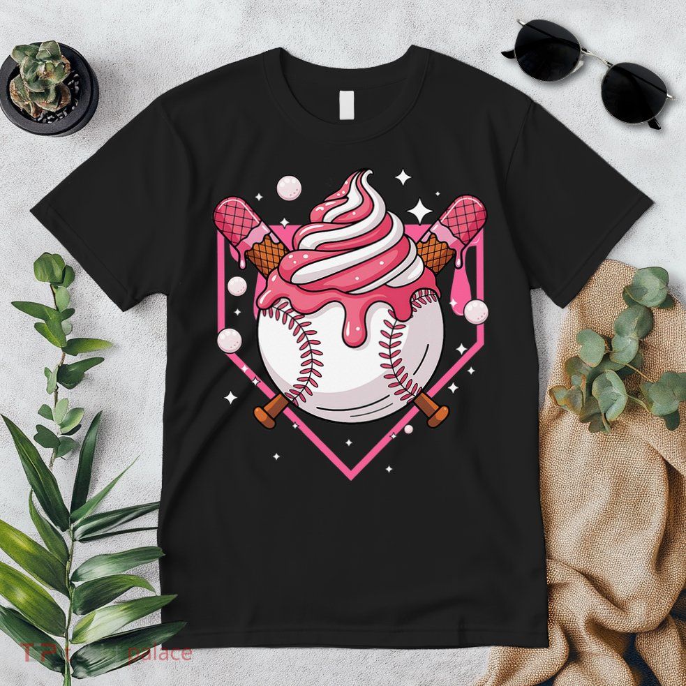 Ice Cream Drip Baseball Stuff Stuff Baseball Premium T-Shirt