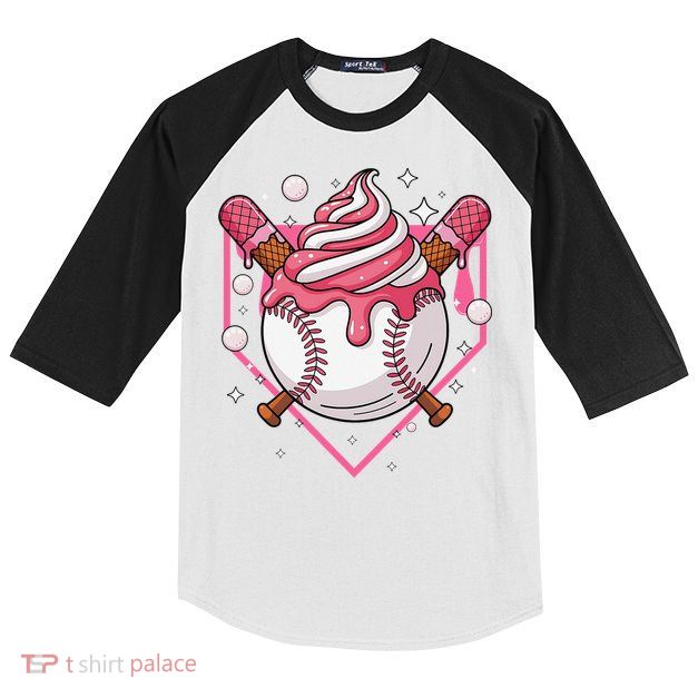 Ice Cream Drip Baseball Stuff Stuff Baseball Kids Colorblock Raglan Jersey