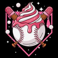 Ice Cream Drip Baseball Stuff Stuff Baseball Zip Tote Bag