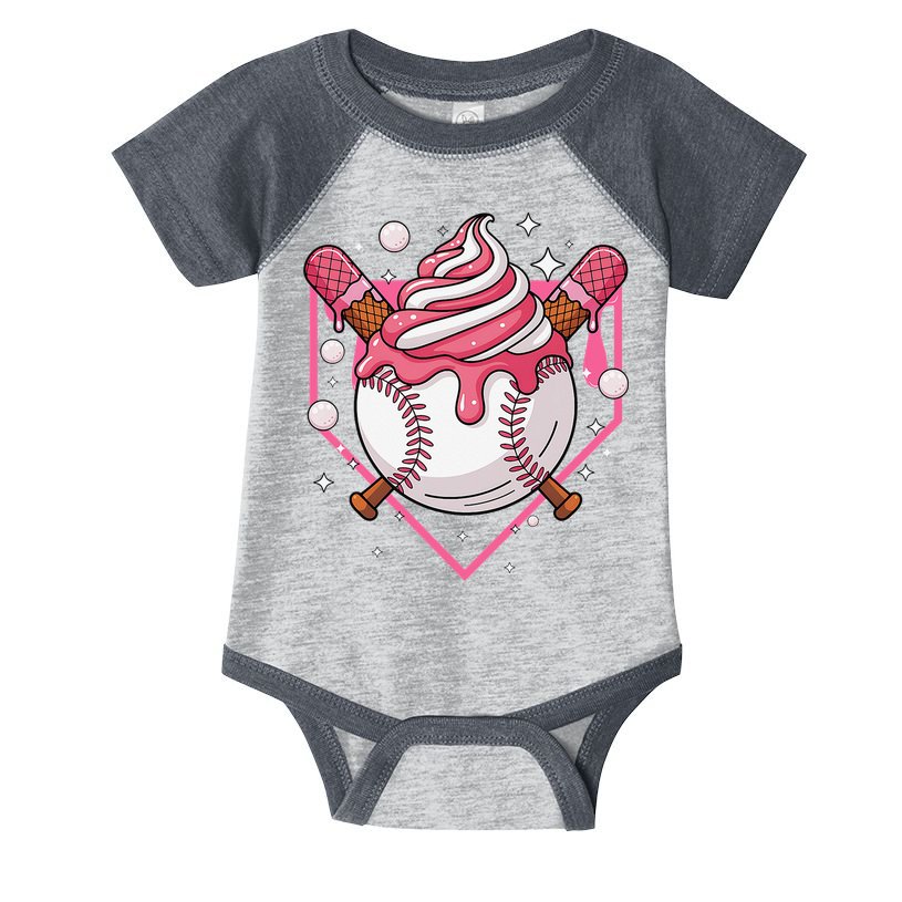 Ice Cream Drip Baseball Stuff Stuff Baseball Infant Baby Jersey Bodysuit