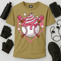 Ice Cream Drip Baseball Stuff Stuff Baseball Cooling Performance Crew T-Shirt