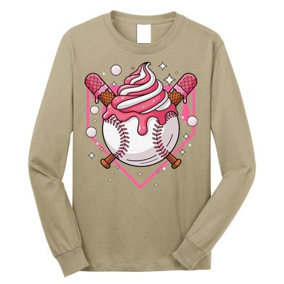 Ice Cream Drip Baseball Stuff Stuff Baseball Long Sleeve Shirt