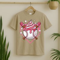Ice Cream Drip Baseball Stuff Stuff Baseball T-Shirt