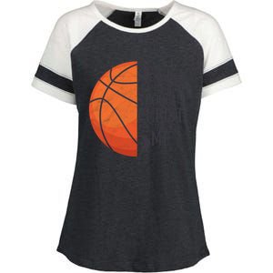 I Can Do All Things Through Basketball Christian Gift Enza Ladies Jersey Colorblock Tee