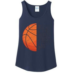 I Can Do All Things Through Basketball Christian Gift Ladies Essential Tank