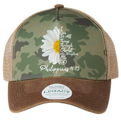 I Can Do All Things Through Christ Who Strengthens Me Philippian 4 13 Flower Legacy Tie Dye Trucker Hat