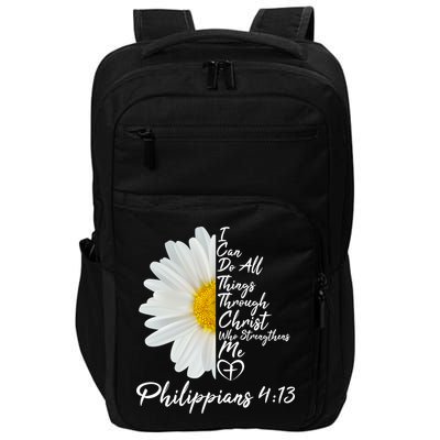 I Can Do All Things Through Christ Who Strengthens Me Philippian 4 13 Flower Impact Tech Backpack